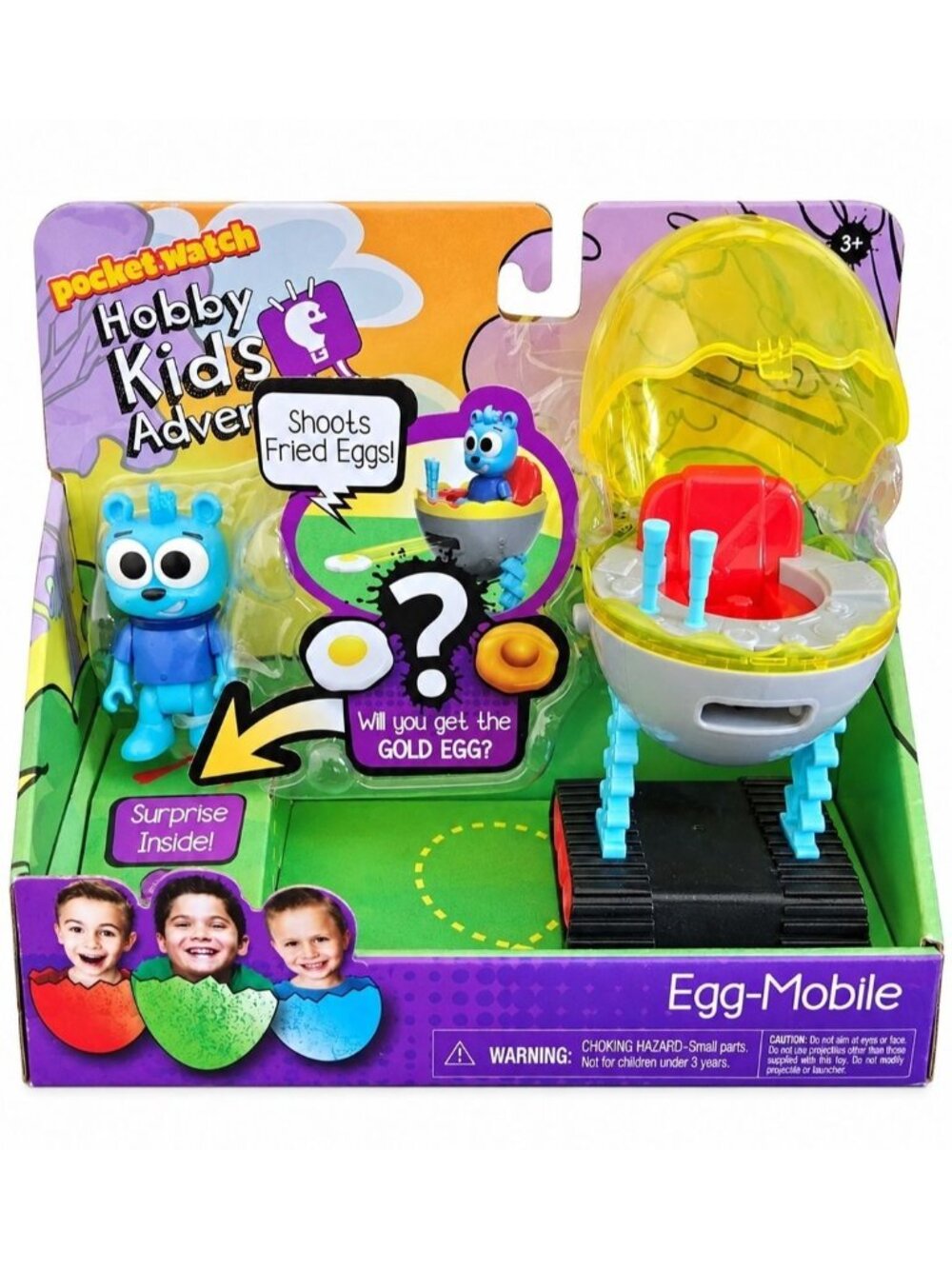Pocket Watch Hobby Kids Adventures Egg-Mobile Toy Shoots Fried Eggs